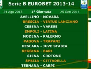 Calendario Serie B 2013/2014: tutte le partite campionato Serie B Eurobet